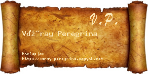 Váray Peregrina névjegykártya